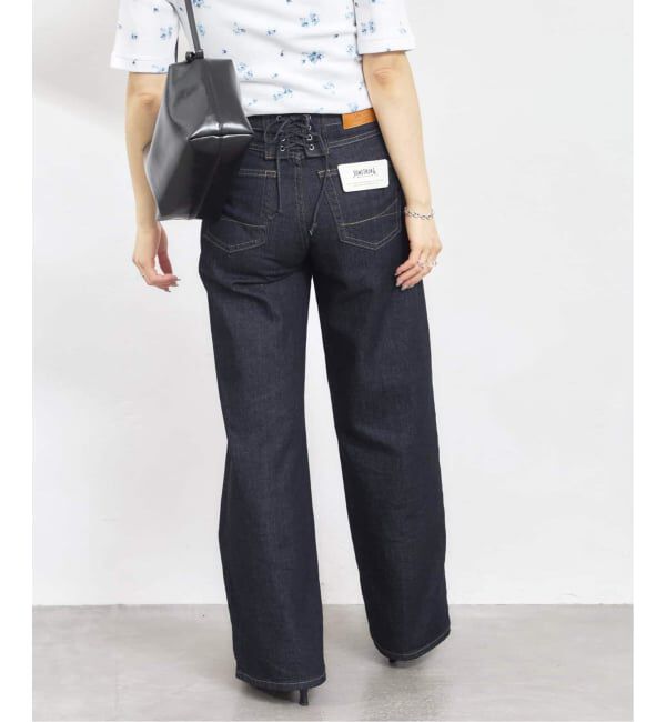 U by SPICK&SPAN「《 追加 / 新色 》SOMETHING / サムシング LISA LACE UP WIDE」|デニム|
