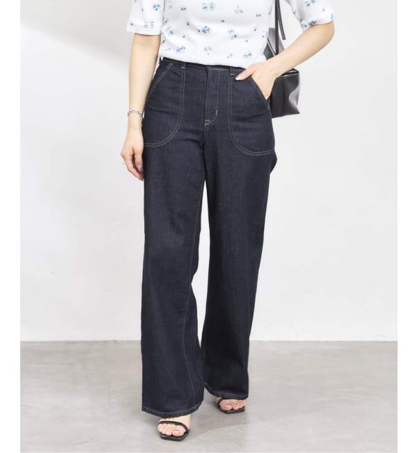 U by SPICK&SPAN「《 追加 / 新色 》SOMETHING / サムシング LISA LACE UP WIDE」|デニム|