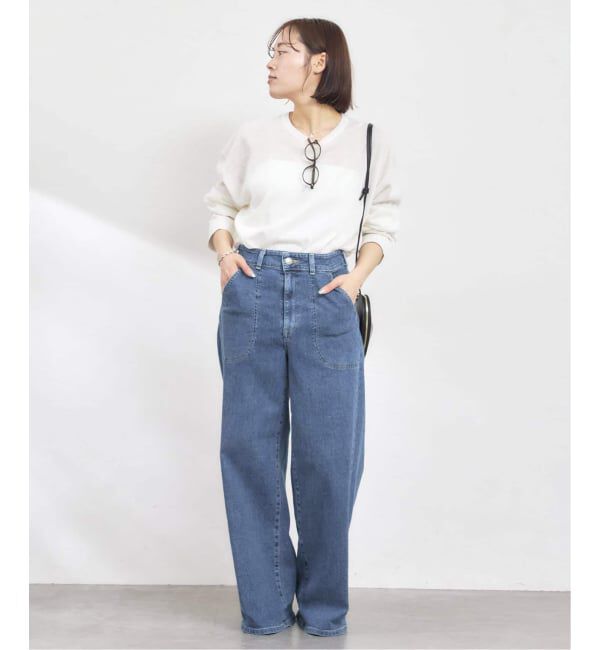 U by SPICK&SPAN「《 追加 / 新色 》SOMETHING / サムシング LISA LACE UP WIDE」|デニム|