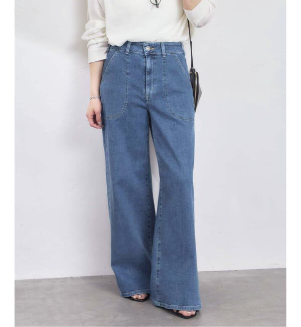U by SPICK&SPAN「《 追加 / 新色 》SOMETHING / サムシング LISA LACE UP WIDE」|デニム|