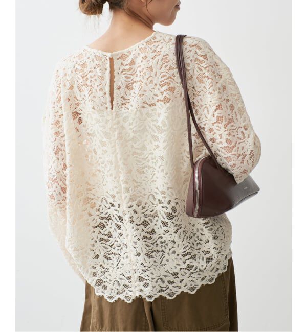 Spick and Span「《セットアップ可》brushed lace ブラウス」|シャツ・ブラウス|