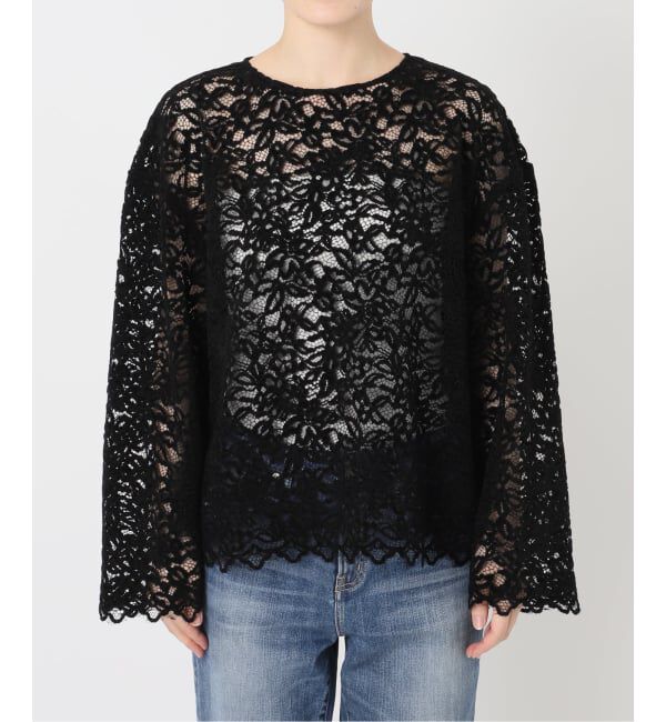 Spick and Span「《セットアップ可》brushed lace ブラウス」|シャツ・ブラウス|