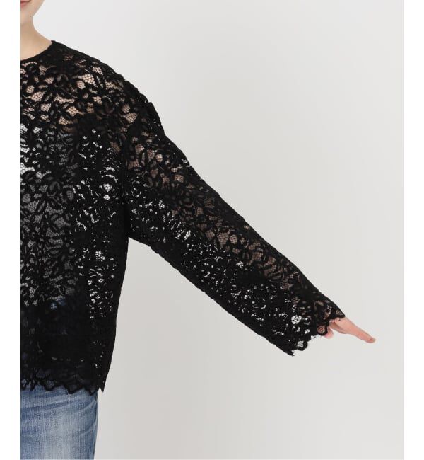 Spick and Span「《セットアップ可》brushed lace ブラウス」|シャツ・ブラウス|