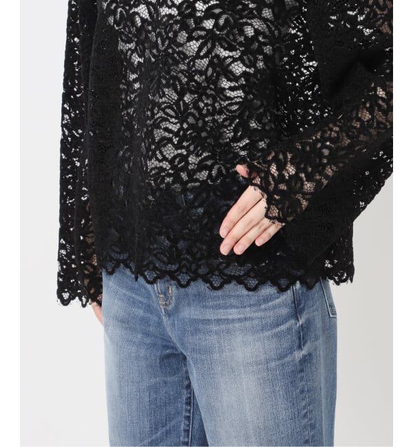 Spick and Span「《セットアップ可》brushed lace ブラウス」|シャツ・ブラウス|