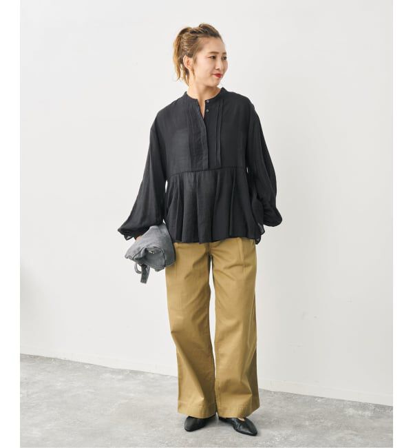 Spick and Span「マチ入りペプラムブラウス」|シャツ・ブラウス|