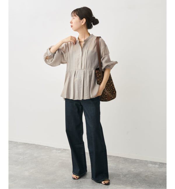 Spick and Span「マチ入りペプラムブラウス」|シャツ・ブラウス|
