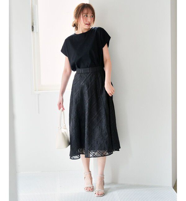 ANY SIS「【シルクタッチさら魅せTシャツ】後ろコクーン プルオーバー」|Tシャツ・カットソー|