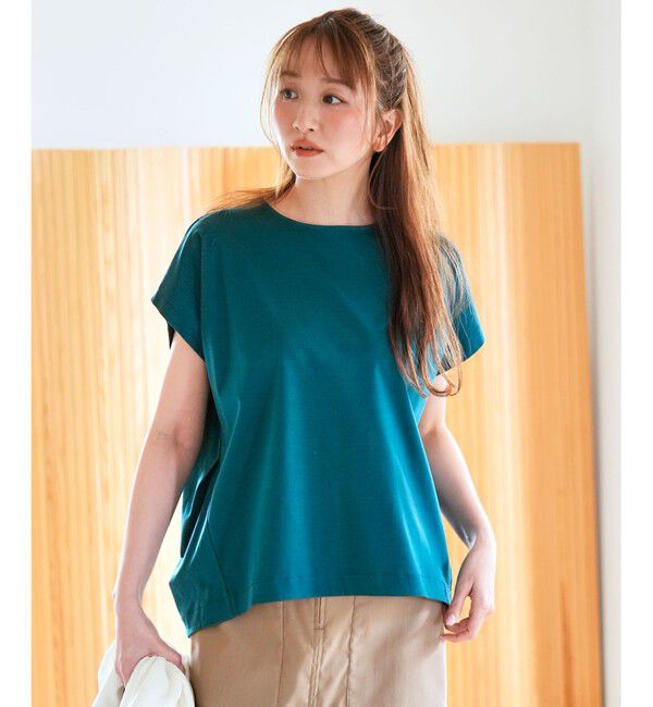 ANY SIS「【シルクタッチさら魅せTシャツ】後ろコクーン プルオーバー」|Tシャツ・カットソー|ﾀﾞｰｸｸﾞ