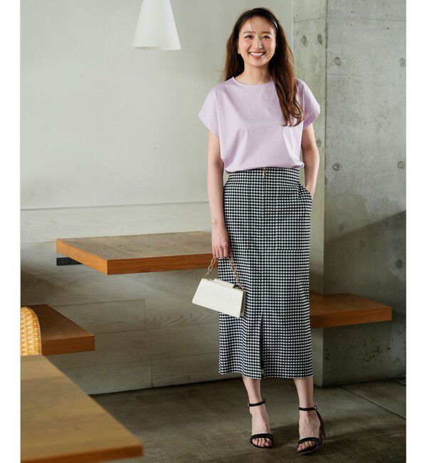 ANY SIS「【シルクタッチさら魅せTシャツ】後ろコクーン プルオーバー」|Tシャツ・カットソー|