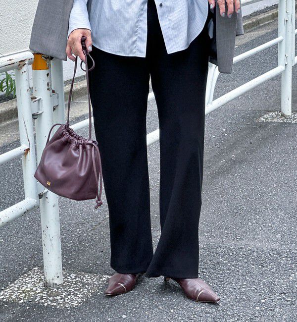NOLLEY'S sophi「【NOLLEY&rsquo;S mgr.松葉別注・一部WEB限定色】《セットアップ》ツイルバイヤス洗練美脚パンツ」|その他|ブラック