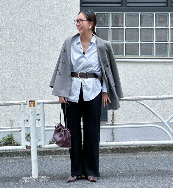 NOLLEY'S sophi「【NOLLEY&rsquo;S mgr.松葉別注・一部WEB限定色】《セットアップ》ツイルバイヤス洗練美脚パンツ」|その他|