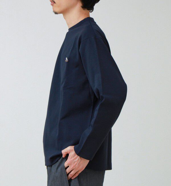 GLOSTER「【フレブル刺繍】フレンチブルドッグ刺繍 杢ダンボールロンT」|Tシャツ・カットソー|