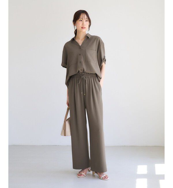Rope&rsquo;Picnic「【ちゃんと+かわいい保証】カットジョーゼット スキッパー ブラウス UVケア 接触冷感 防シワ」|シャツ・ブラウス|