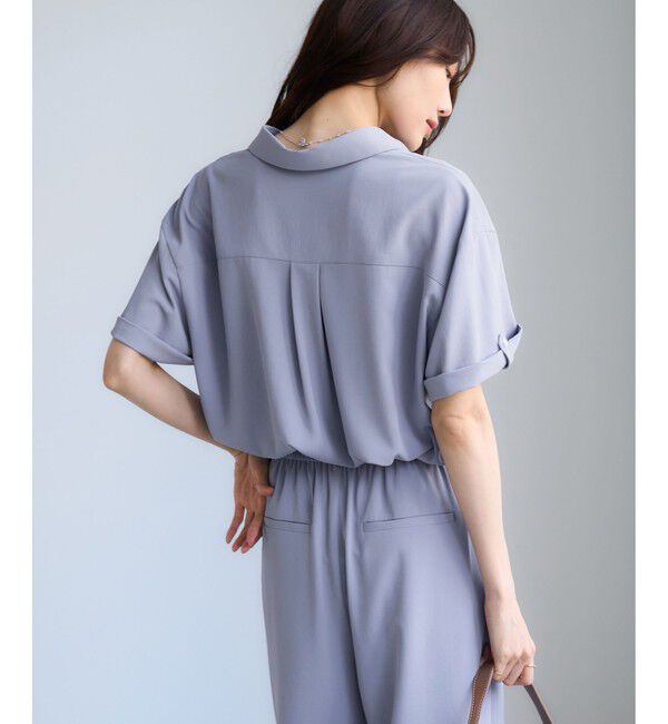 Rope&rsquo;Picnic「【ちゃんと+かわいい保証】カットジョーゼット スキッパー ブラウス UVケア 接触冷感 防シワ」|シャツ・ブラウス|