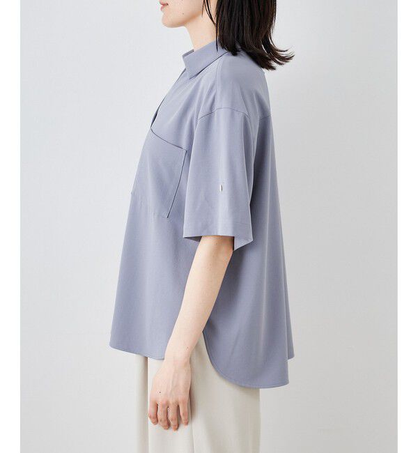 Rope&rsquo;Picnic「【ちゃんと+かわいい保証】カットジョーゼット スキッパー ブラウス UVケア 接触冷感 防シワ」|シャツ・ブラウス|