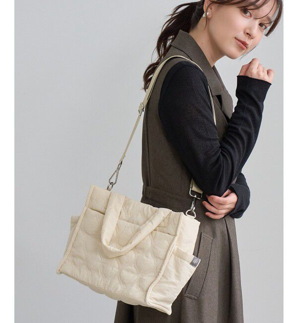 ROPE PICNIC PASSAGE「【WEB限定】キルティングデザインミドルトート&ショルダーバッグ/軽量・撥水」|トートバッグ|