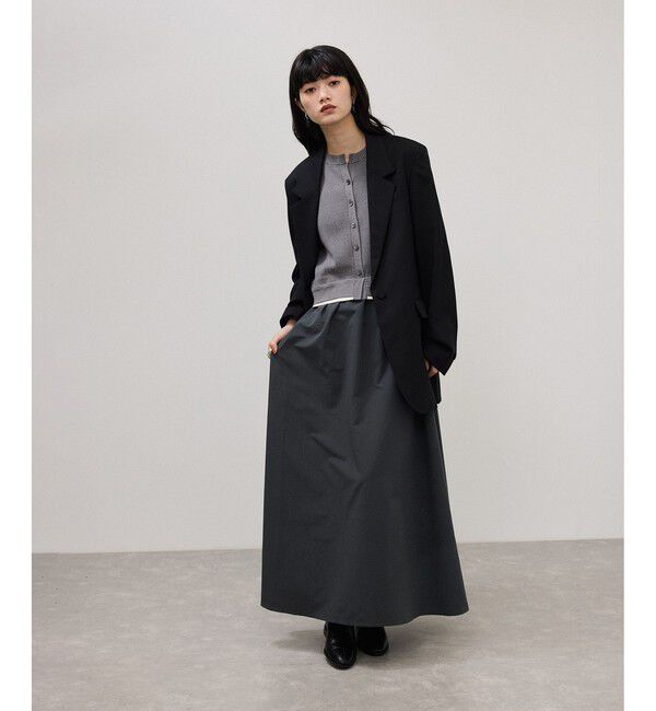 ADAM ET ROPE'「【WEB限定】ニットドッキングフレアワンピース」|ワンピース|