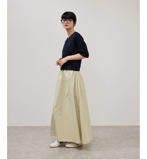 ADAM ET ROPE'「【WEB限定】ニットドッキングフレアワンピース」|ワンピース|