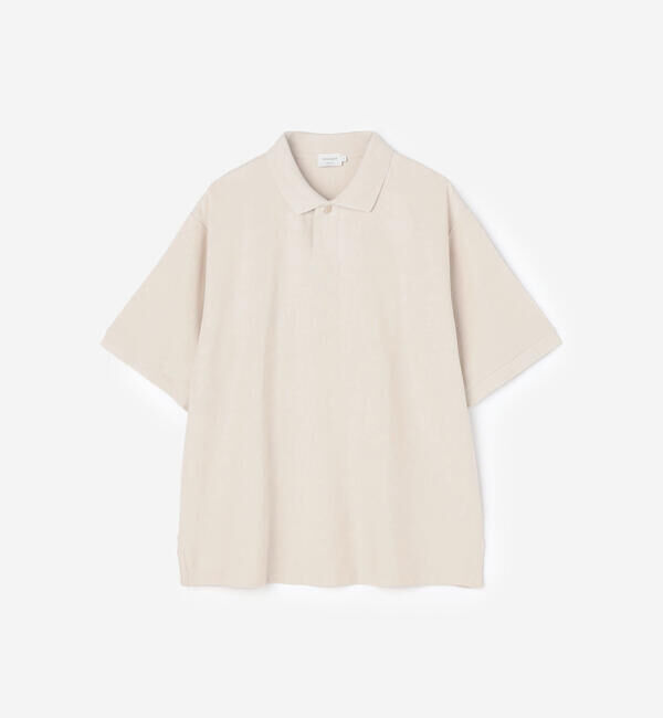 handvaerk「handvaerk | コットンピケ ポロシャツ MEN」|ポロシャツ|LTGREY