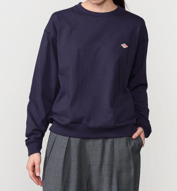 DANTON「DANTON | クルーネック 長袖Tシャツ SOLID WOMEN」|Tシャツ・カットソー|PURPLE