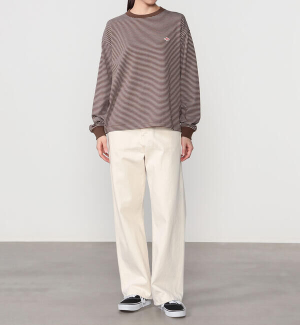DANTON「DANTON | クルーネック 長袖ボーダーTシャツ WOMEN」|Tシャツ・カットソー|
