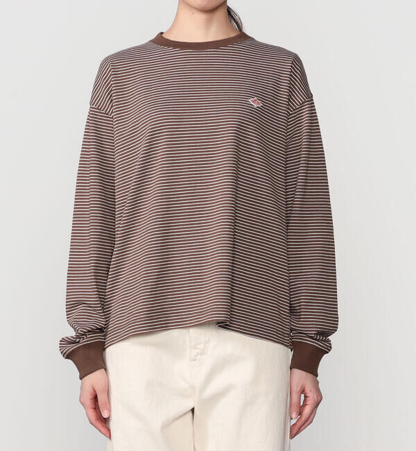 DANTON「DANTON | クルーネック 長袖ボーダーTシャツ WOMEN」|Tシャツ・カットソー|