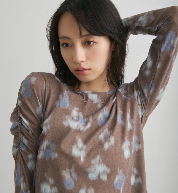  「【花柄&無地】ニュアンスブルームトップス」|Tシャツ・カットソー|