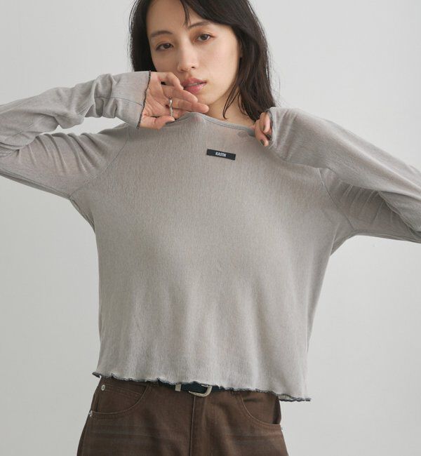  「【花柄&無地】ニュアンスブルームトップス」|Tシャツ・カットソー|