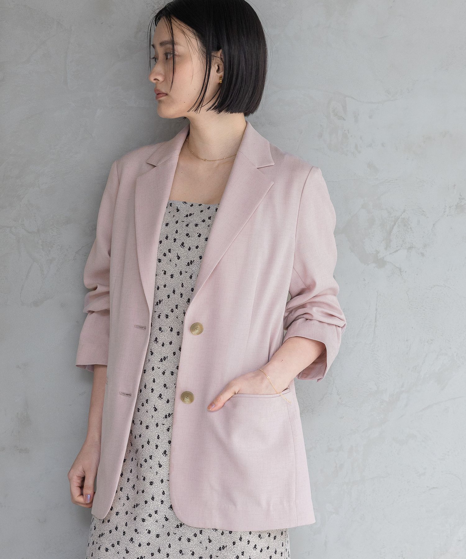 A part by 「【UVカット・Sサイズ展開】リネンライクシングルジャケット」|テーラードジャケット|