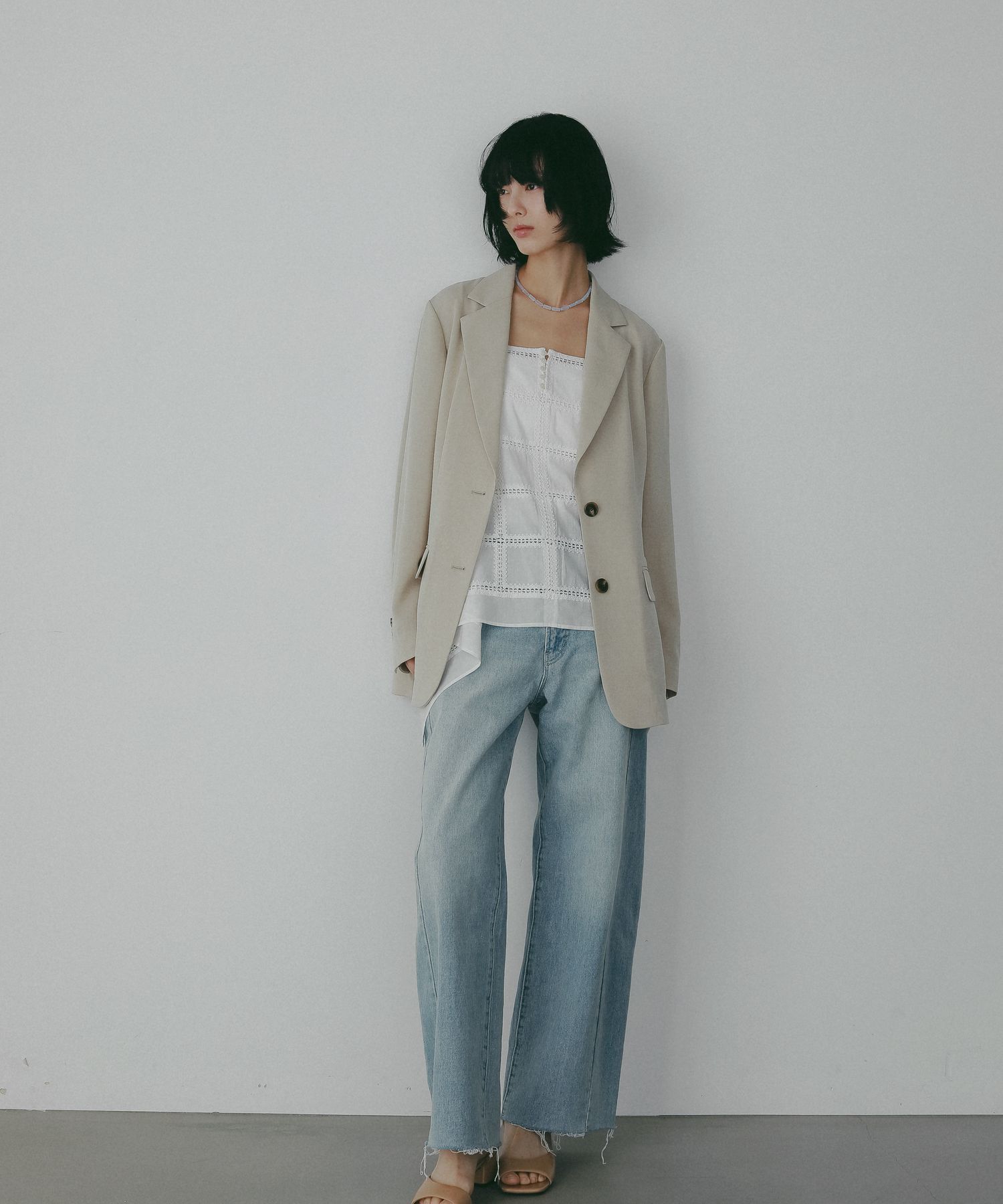 A part by 「【UVカット・Sサイズ展開】リネンライクシングルジャケット」|テーラードジャケット|
