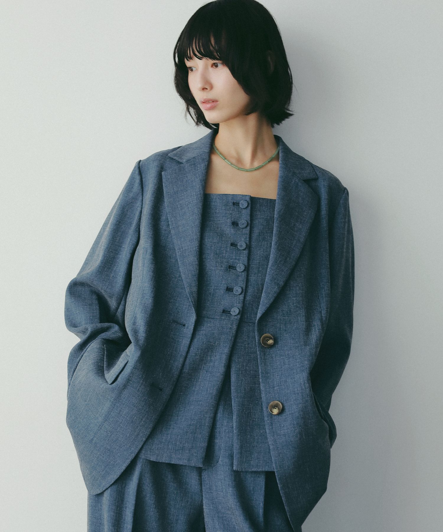 A part by 「【UVカット・Sサイズ展開】リネンライクシングルジャケット」|テーラードジャケット|