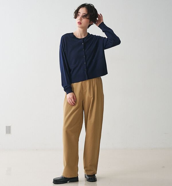 collex「クルーネックショート丈カーディガン」|カーディガン|