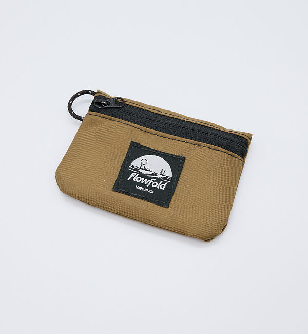 ABAHOUSE「【Flowfold/フローフォールド】 MINI POUCH/ミニポーチ/小銭入」|財布|ダークベージュ