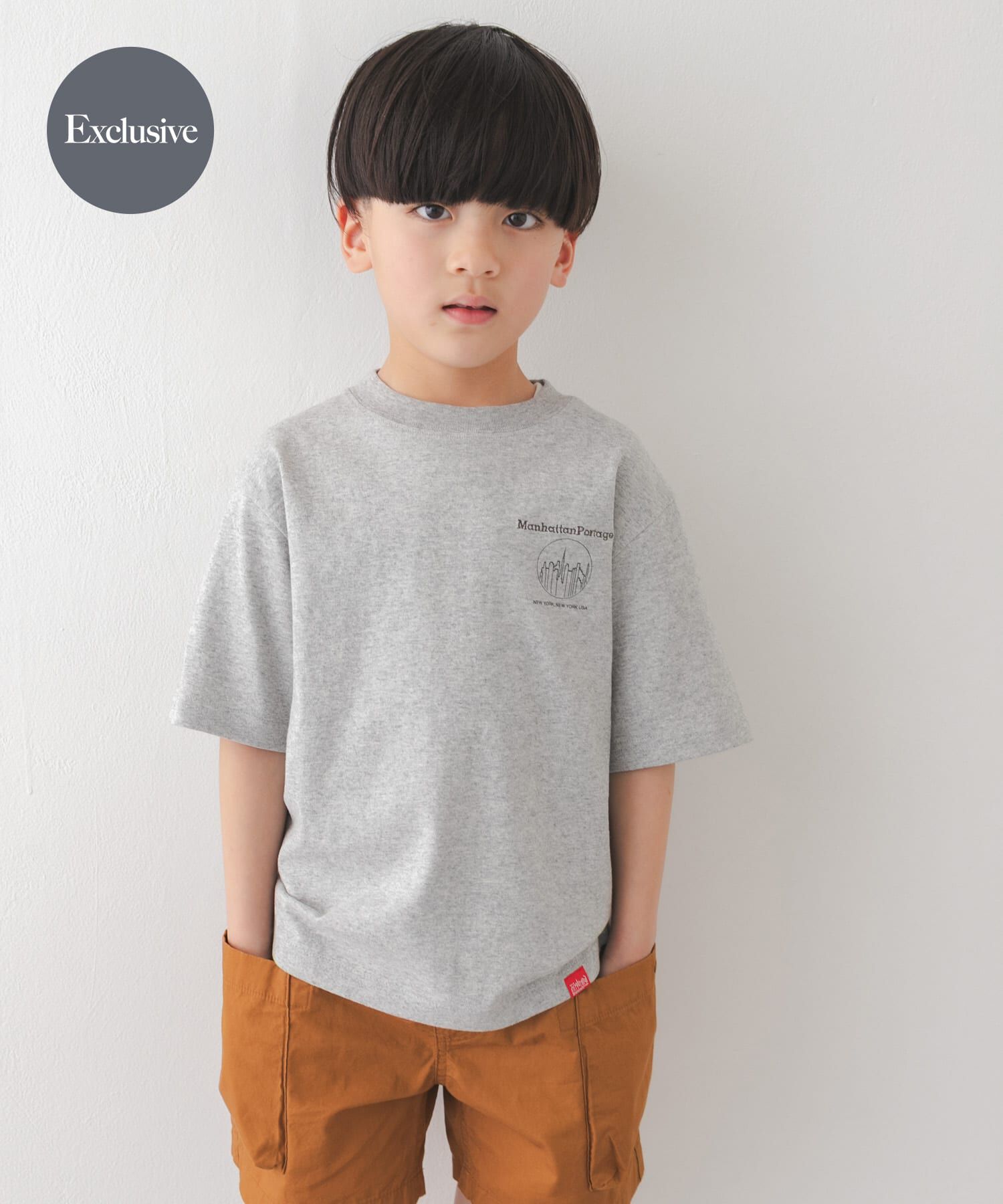 URBAN RESEARCH DOORS「『親子リンク』『別注』MANHATTAN PORTAGE&times;DOORS　1ptプリントTシャツ(KIDS)」|その他|グレー系その他