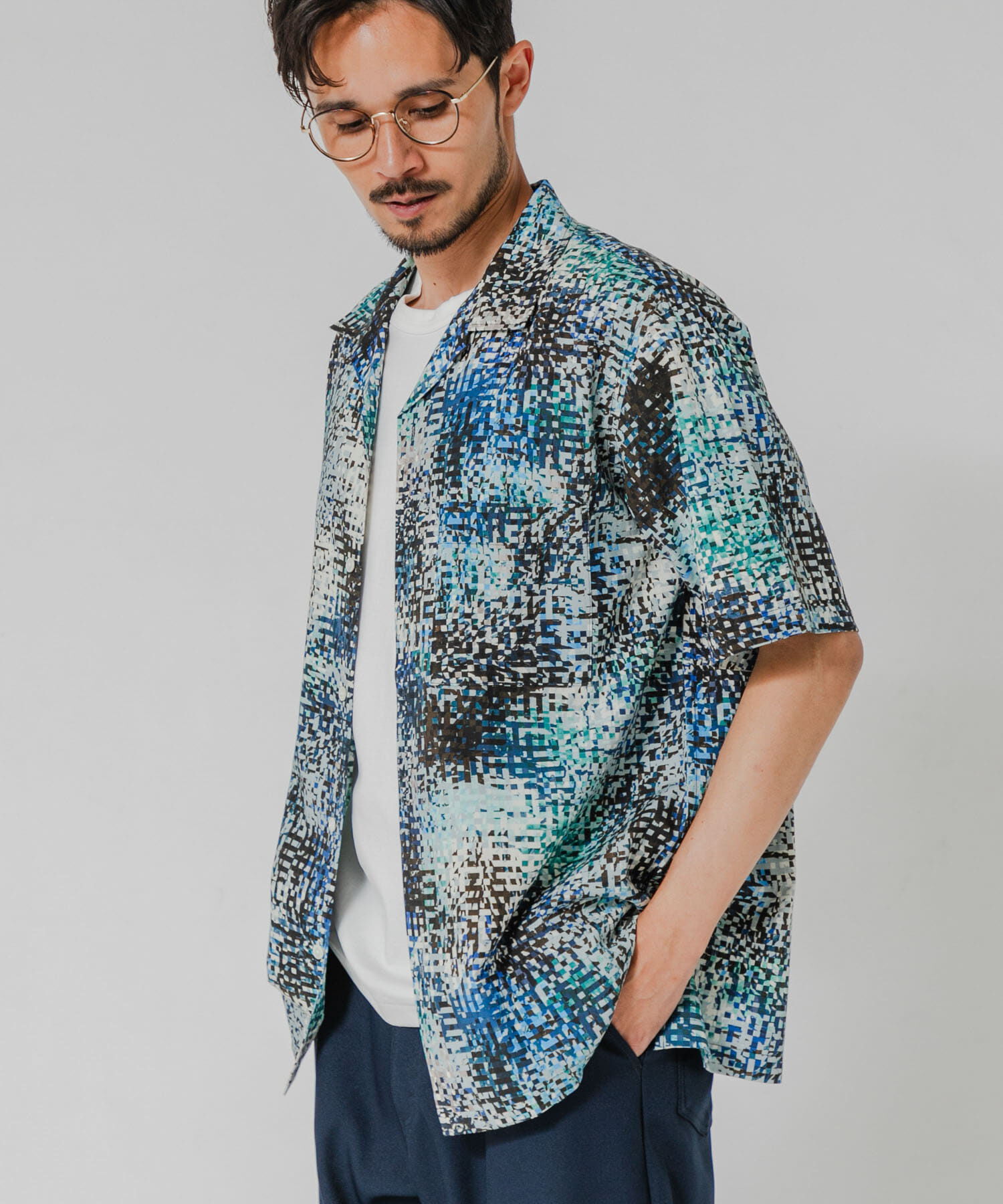 URBAN RESEARCH「LONGCHAMP OPEN COLLAR SHIRTS」|シャツ・ブラウス|