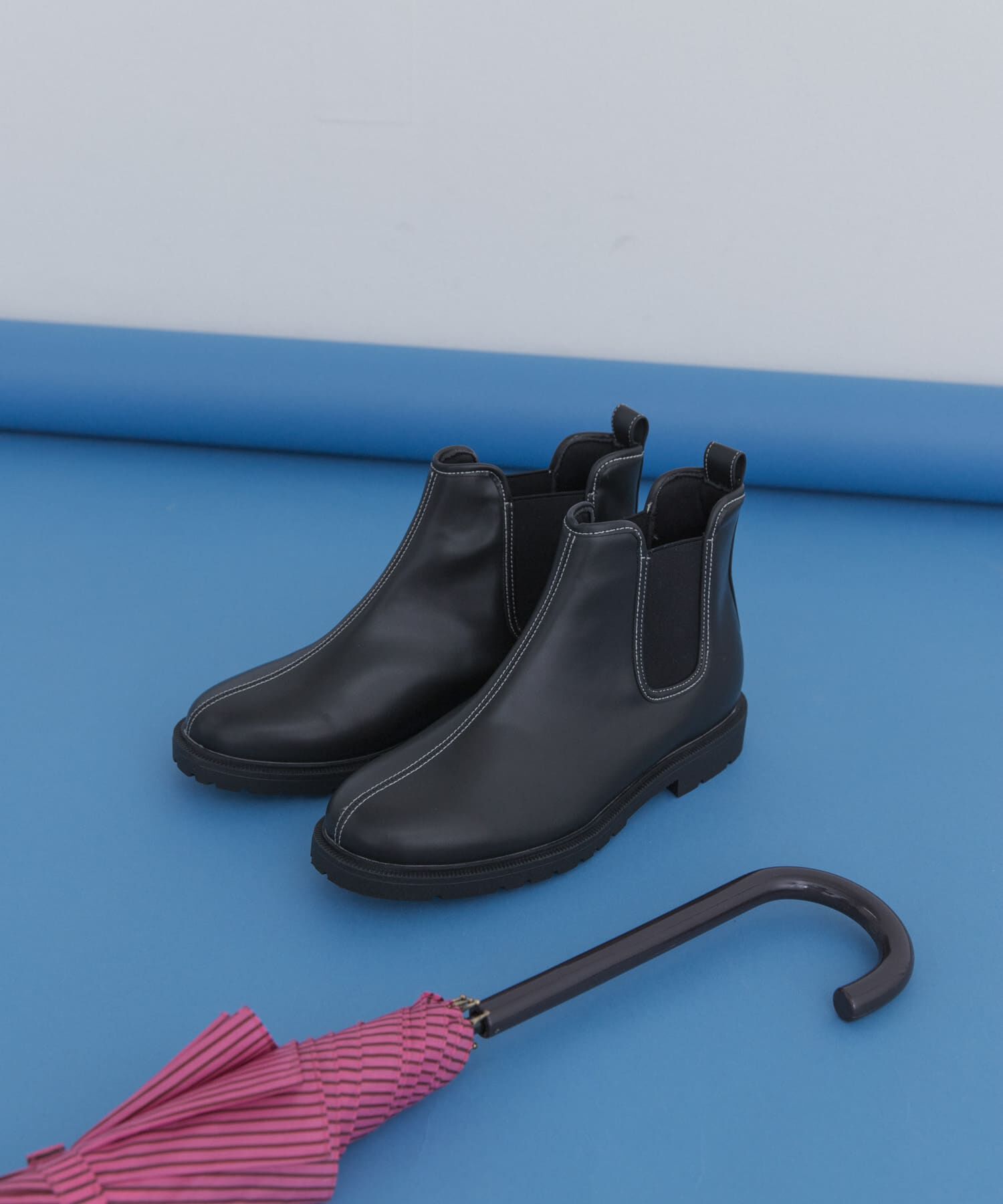 URBAN RESEARCH DOORS「サイドゴアレインブーツ」|レインシューズ|ブラック系その他