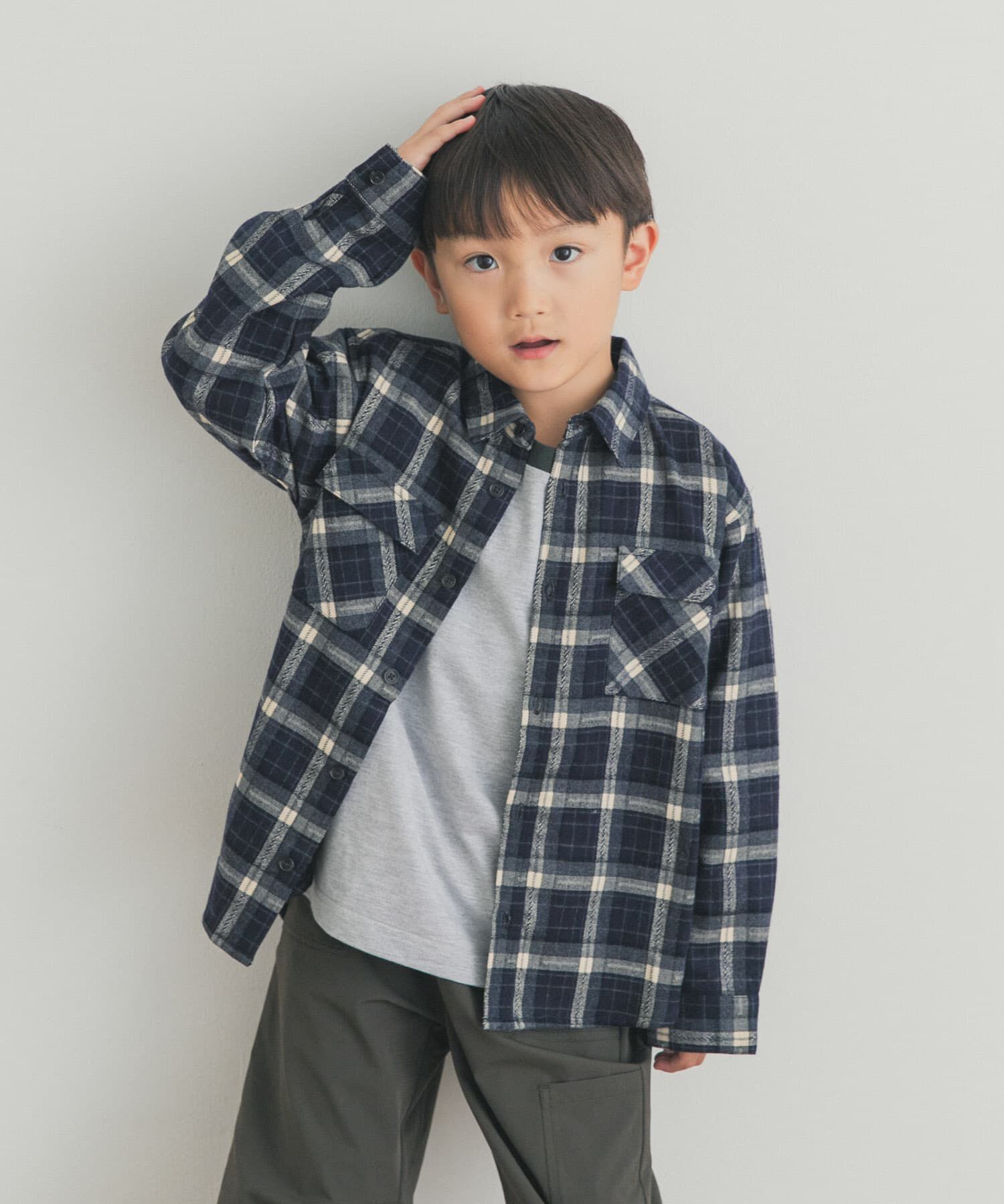 URBAN RESEARCH DOORS「『150サイズあり』ネルチェックオーバーサイズシャツ(KIDS)」|その他|