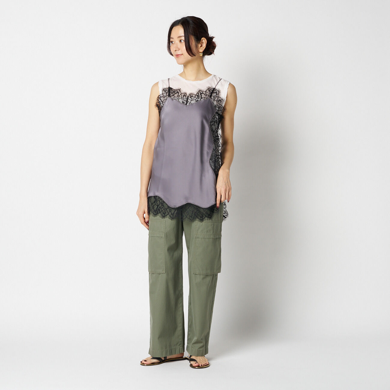 HELIOPOLE「HELIOPOLE SATIN LACE CAMISOLE」|その他|