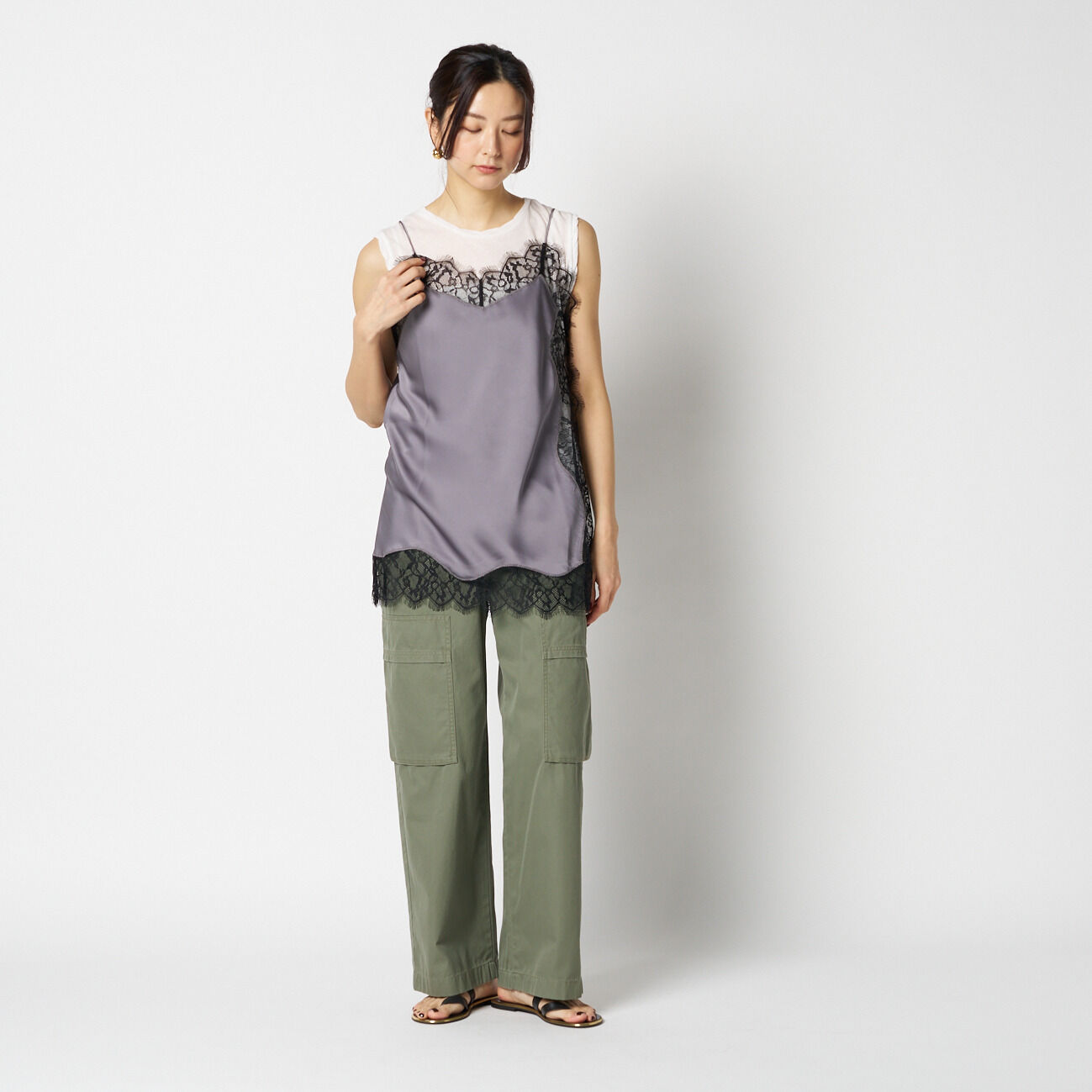 HELIOPOLE「HELIOPOLE SATIN LACE CAMISOLE」|その他|