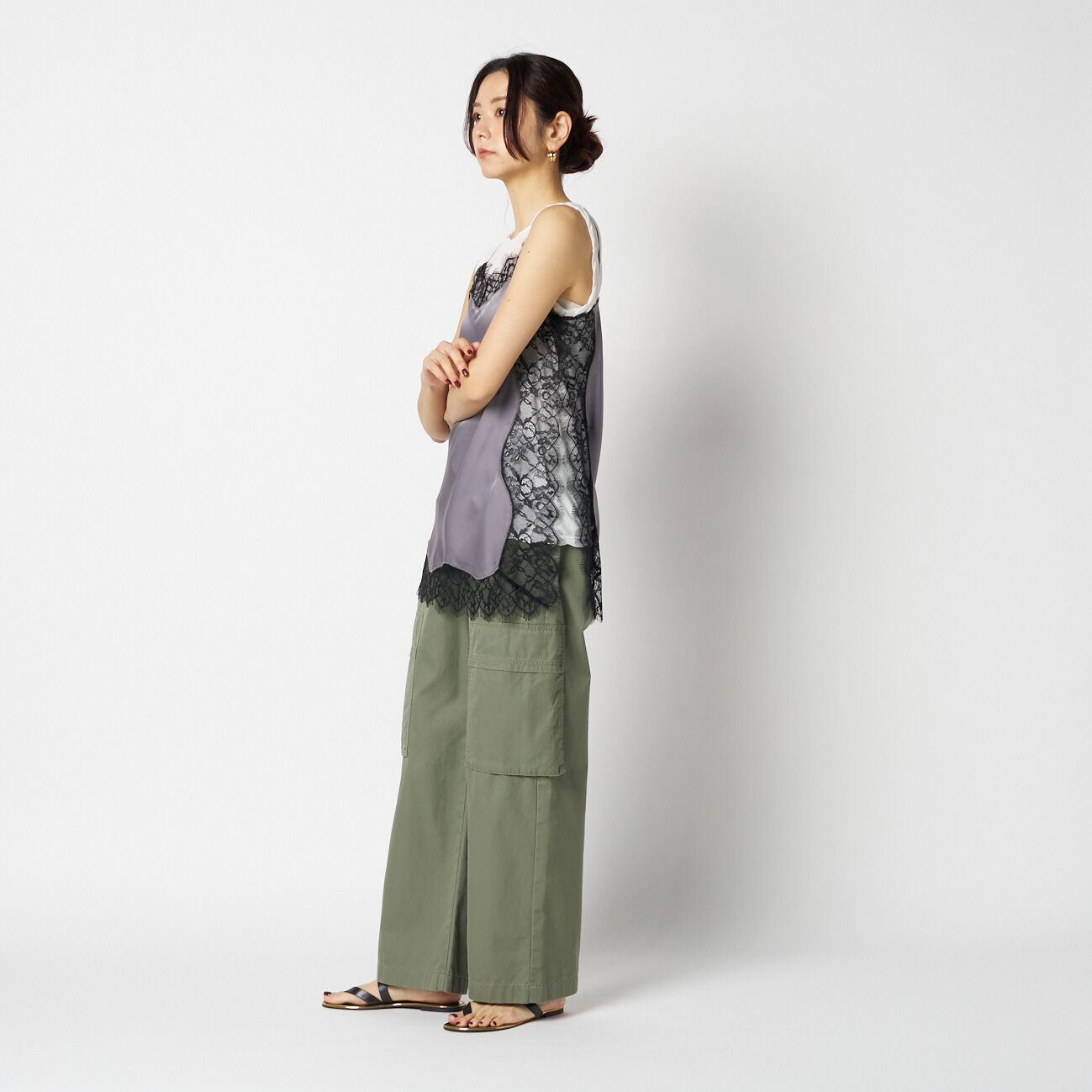 HELIOPOLE「HELIOPOLE SATIN LACE CAMISOLE」|その他|