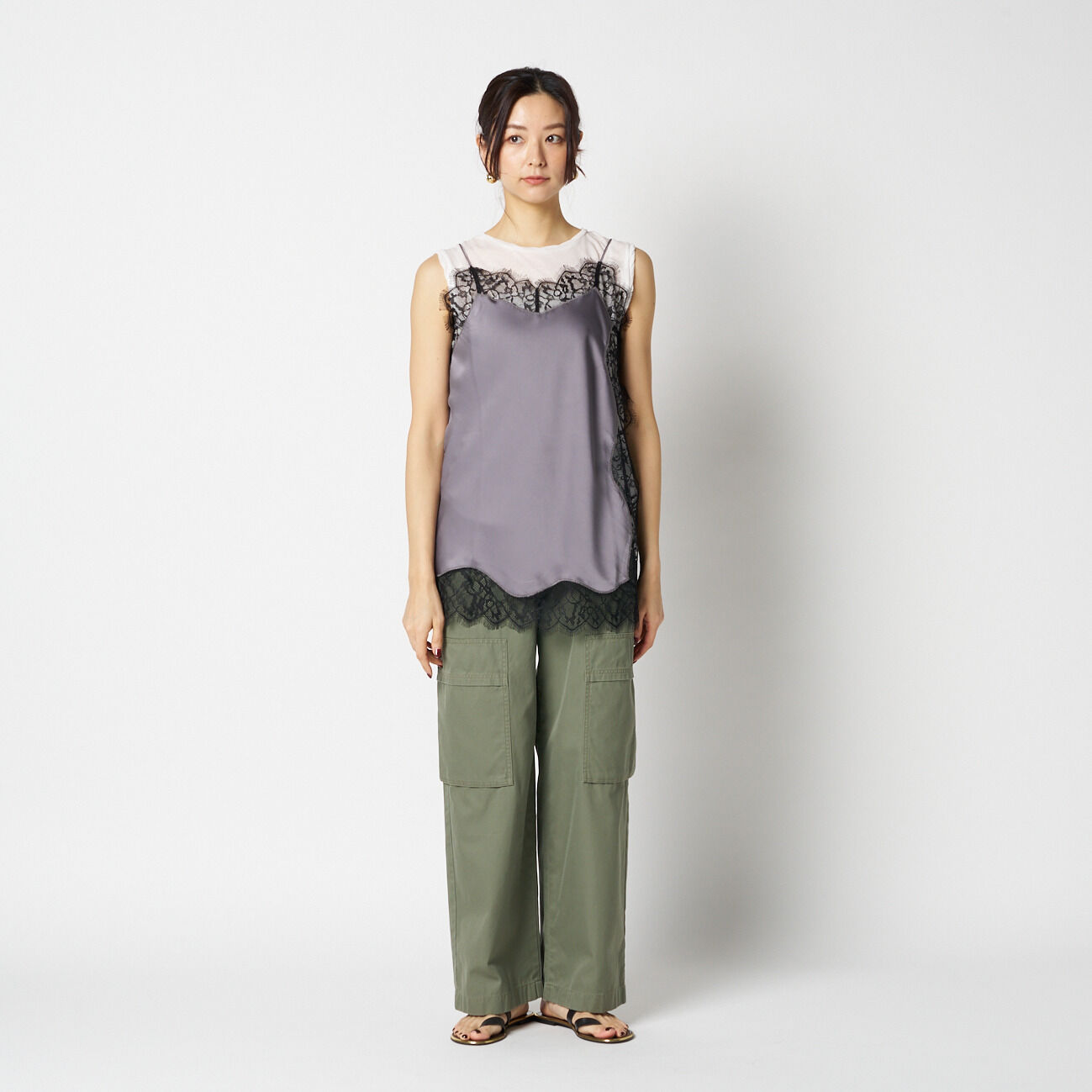 HELIOPOLE「HELIOPOLE SATIN LACE CAMISOLE」|その他|