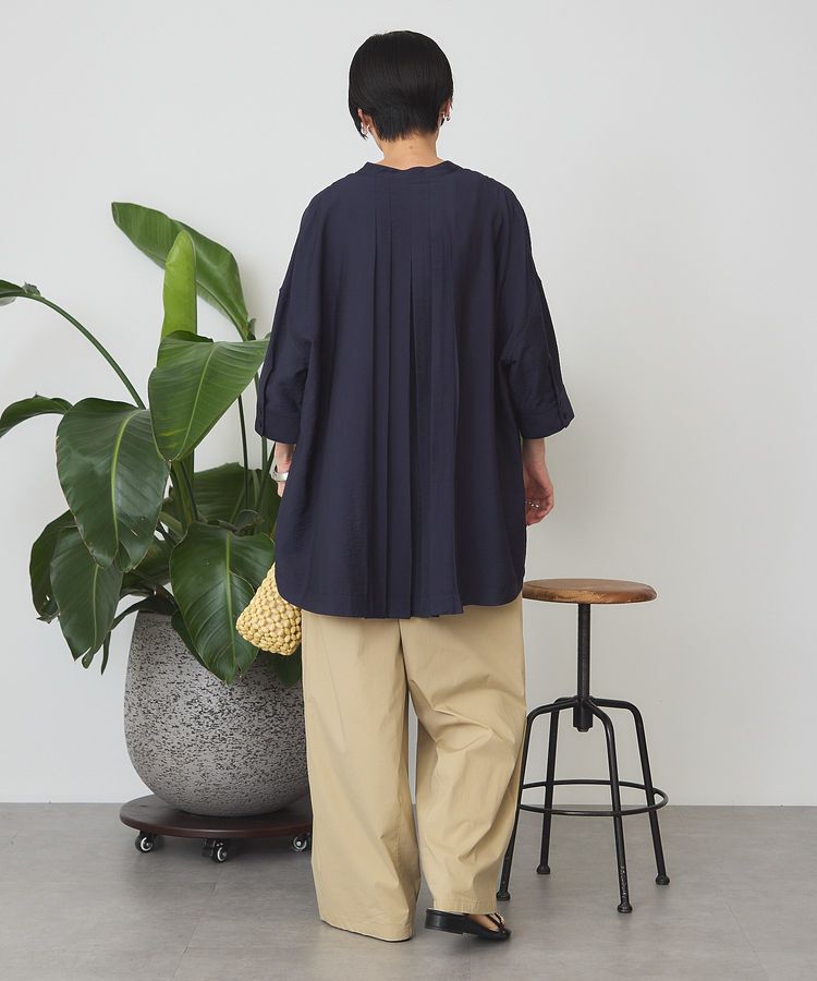 AMERICAN HOLIC「【WEB限定】接触冷感バンドカラーシャツチュニック」|シャツ・ブラウス|