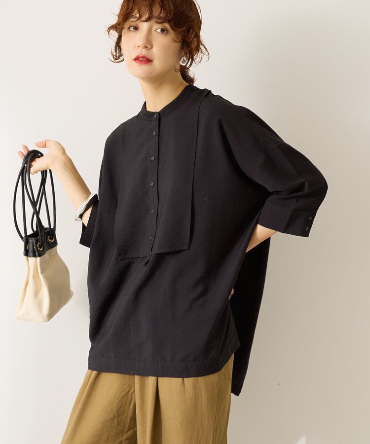 AMERICAN HOLIC「【WEB限定】接触冷感バンドカラーシャツチュニック」|シャツ・ブラウス|