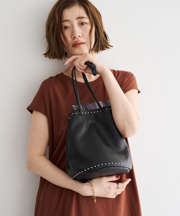 YECCA VECCA「【MILLELA FIRENZE】スタッズ巾着バッグ」|ハンドバッグ|