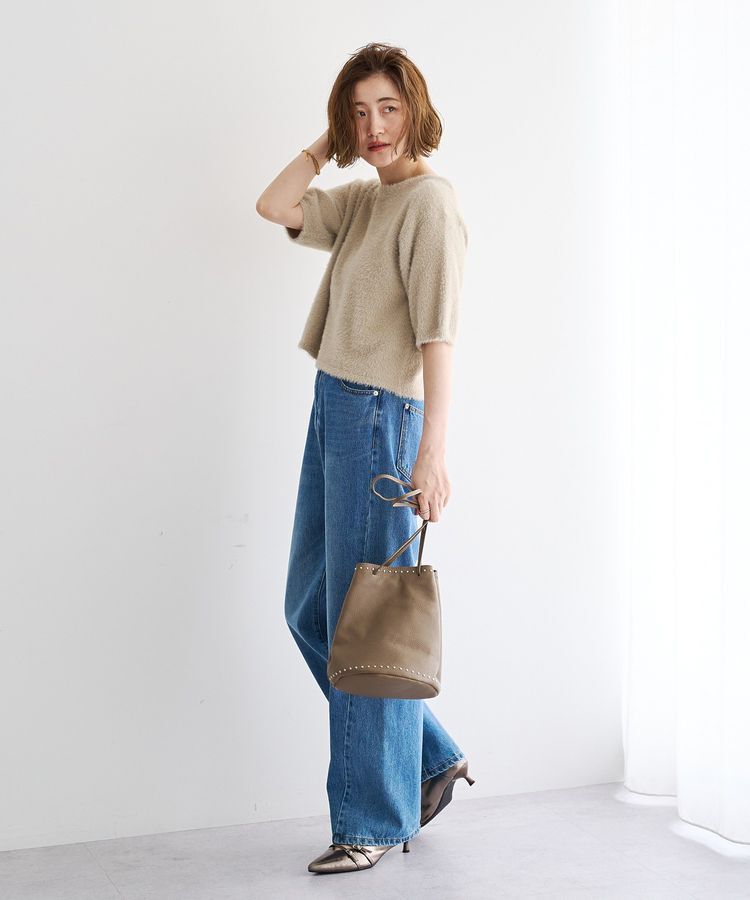 YECCA VECCA「【MILLELA FIRENZE】スタッズ巾着バッグ」|ハンドバッグ|