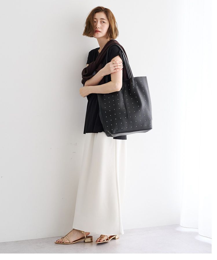 YECCA VECCA「【MILLELA FIRENZE】スタッズトートバッグ」|ハンドバッグ|