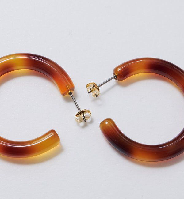  「べっ甲カラーフープピアス」|ネックレス|
