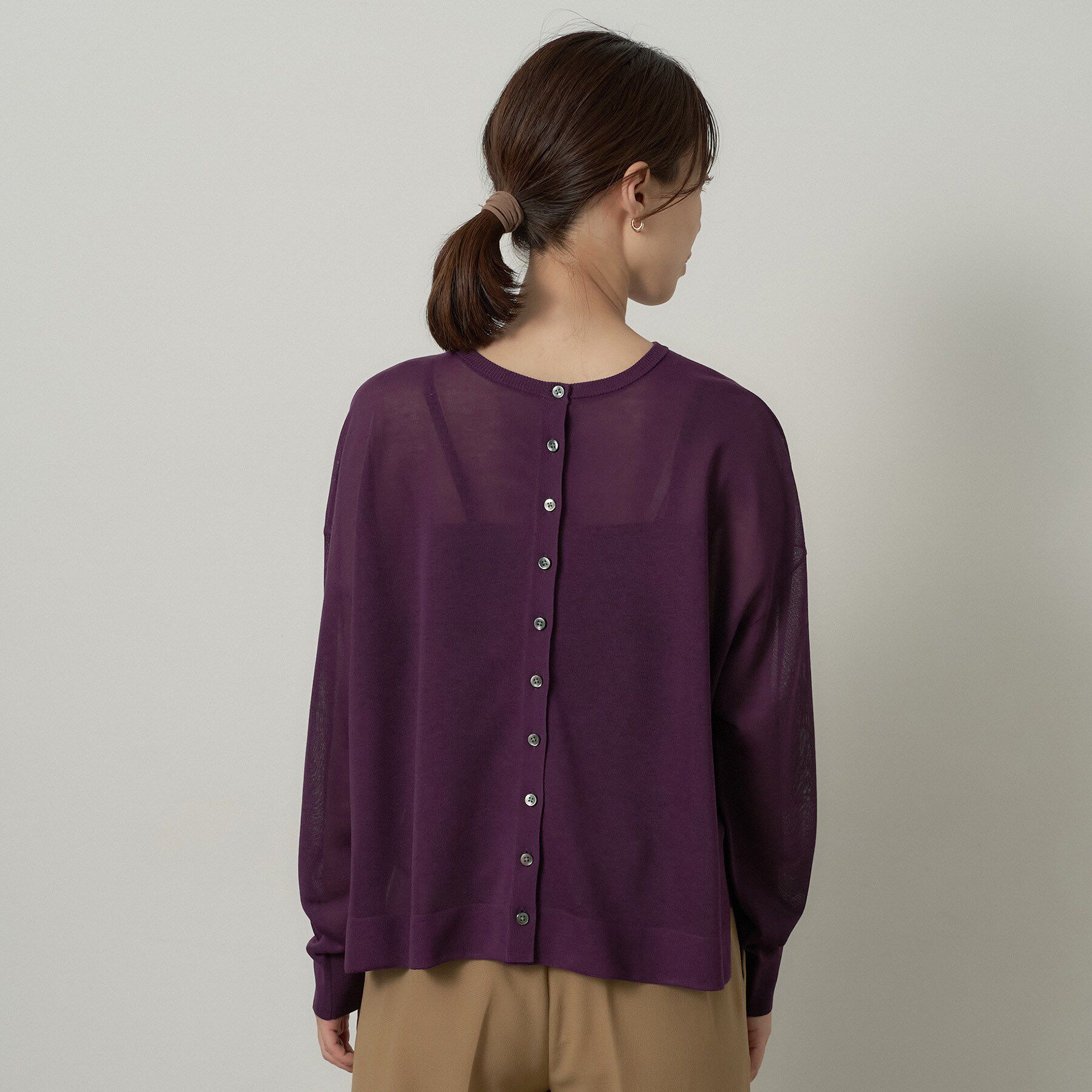 UNTITLED「【アンサンブル可/秋羽織り/シアー】前後2WAYカーディガン」|カーディガン|