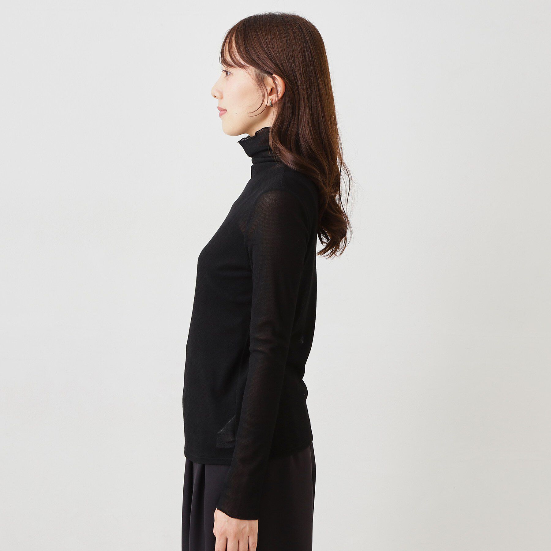 COUP DE CHANCE「【手洗い可／日本製】ハイネックシアーカットソー」|Tシャツ・カットソー|