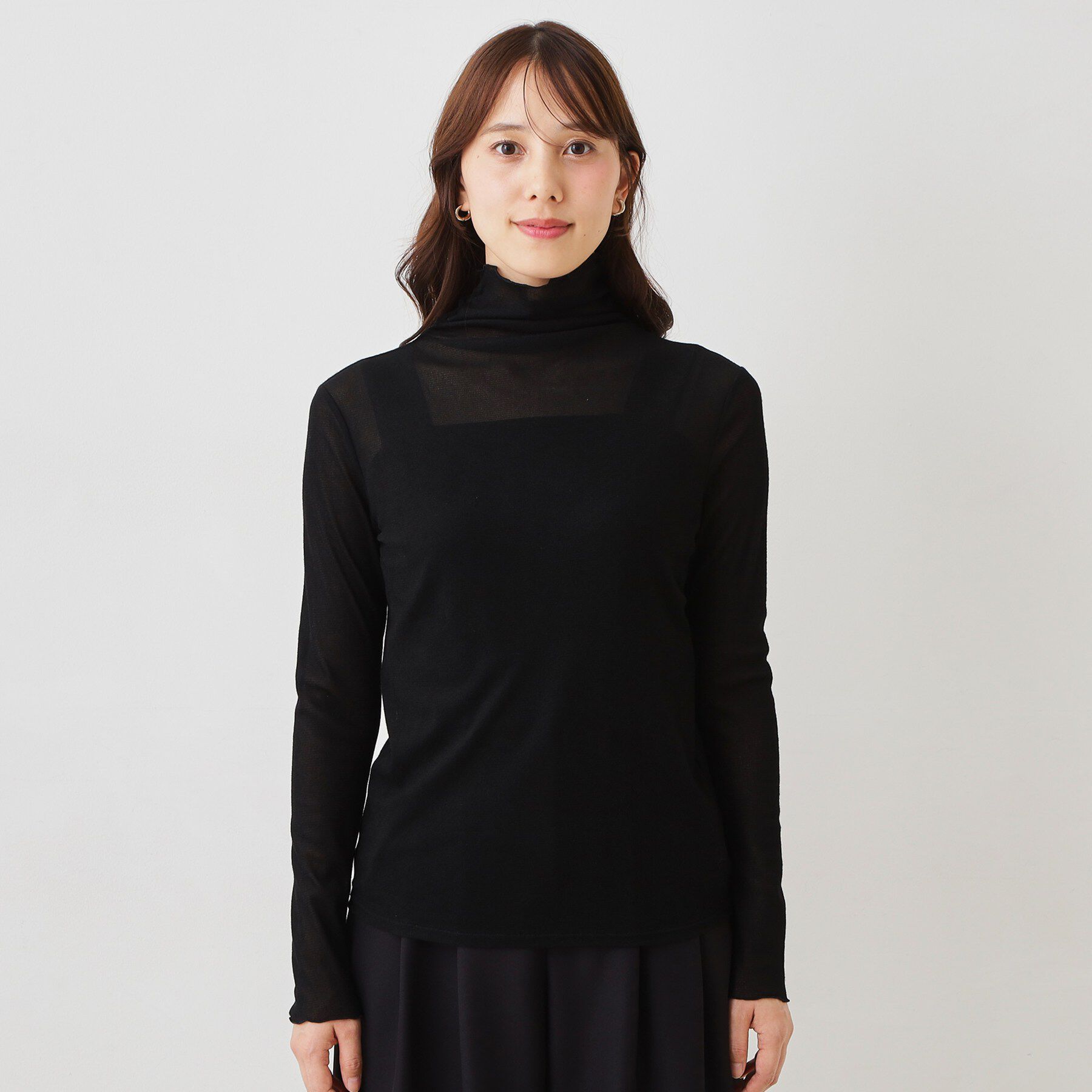 COUP DE CHANCE「【手洗い可／日本製】ハイネックシアーカットソー」|Tシャツ・カットソー|